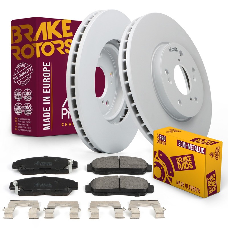 Front Disc Brake Pad Set & Brake Rotor Kit for 2003-2010 Honda Accord 11.8 inch