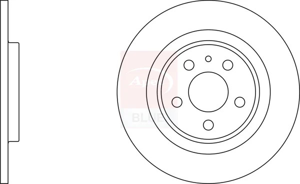 2x Brake Discs Pair Solid fits PEUGEOT 807 2.0D Rear 2002 on 272mm Set 4246P3