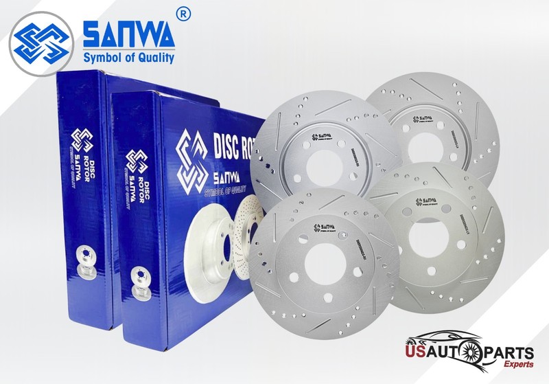 FRONT & REAR BRAKE ROTOR SET GEOMET COATED D&S FOR CHEVROLET PONTIAC 2004-2012