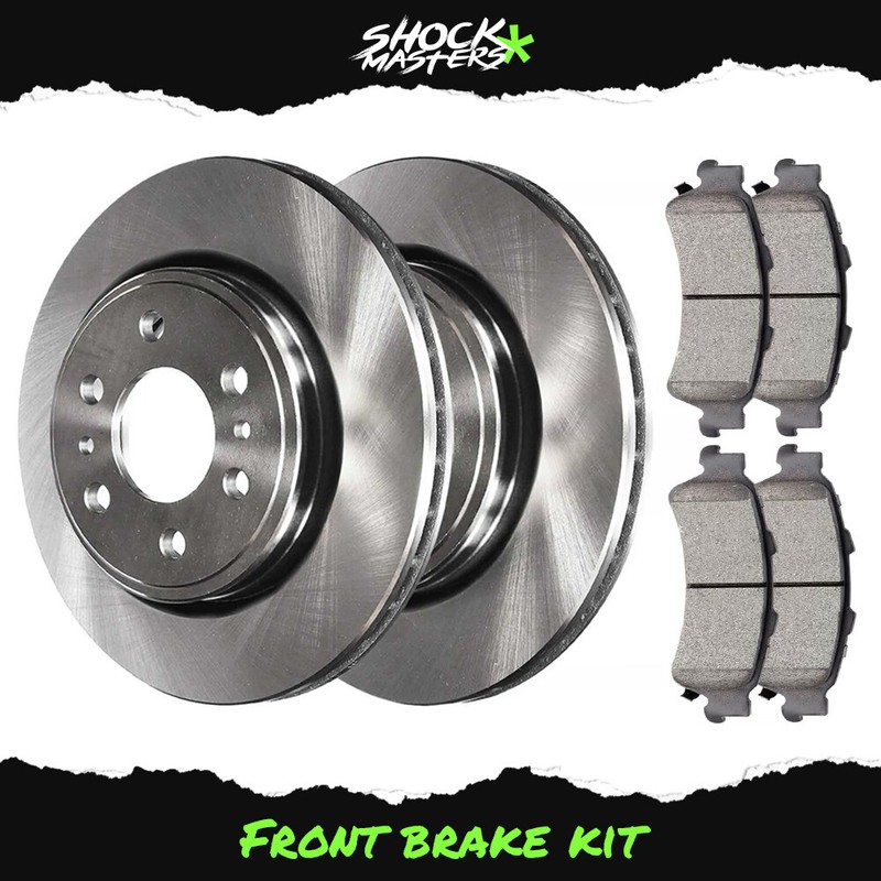 Front Brake Rotors & Ceramic Pads Kit for 2009-2017 Chevrolet Traverse V6 3.6L