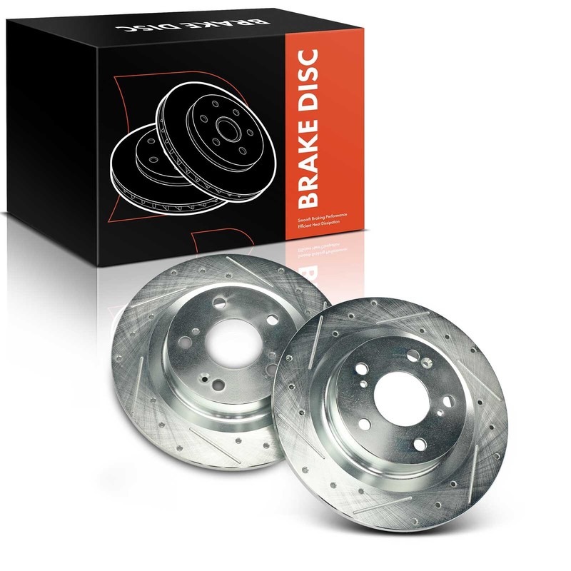 2Pcs Rear Side Drilled Brake Rotors for Honda Civic 2017-2020 2023 2.0L Type R gallery