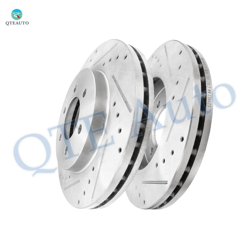 Front Drilled Slotted Brake Disc Rotors For 2004-2008 Ford F-150