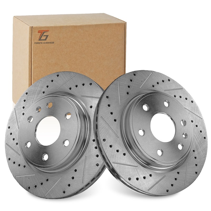 Rear Brake Rotors Drilled & Slotted for Traverse Acadia Limited Enclave Outlook gallery