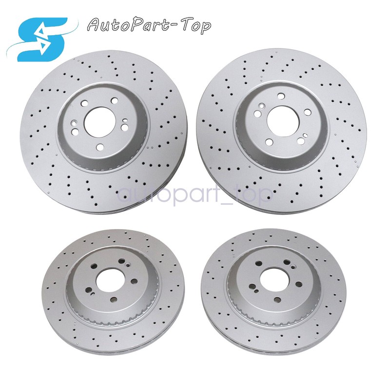 Front & Rear Brake Disc Rotors Fits For Mercedes-Benz S550 14-17 S560 18-19