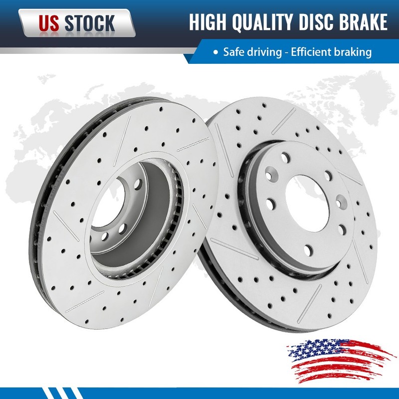 Front Drilled Brake Rotors for 2020 2021 2022 2023 2024 2025 Nissan Sentra Kicks