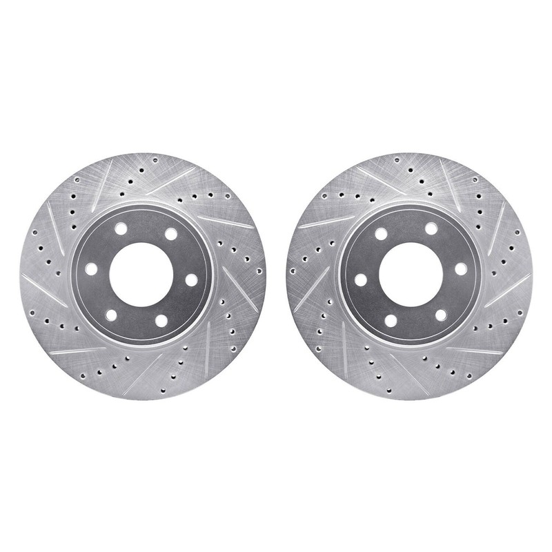 For Chevy Trailblazer 06-09 R1 Concepts Drilled & Slotted Front Brake Rotor Set