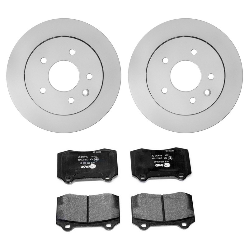 Hella Rear Rotors Low-Met Disc Brake Pad Kit For Jaguar XKR Base Supercharged