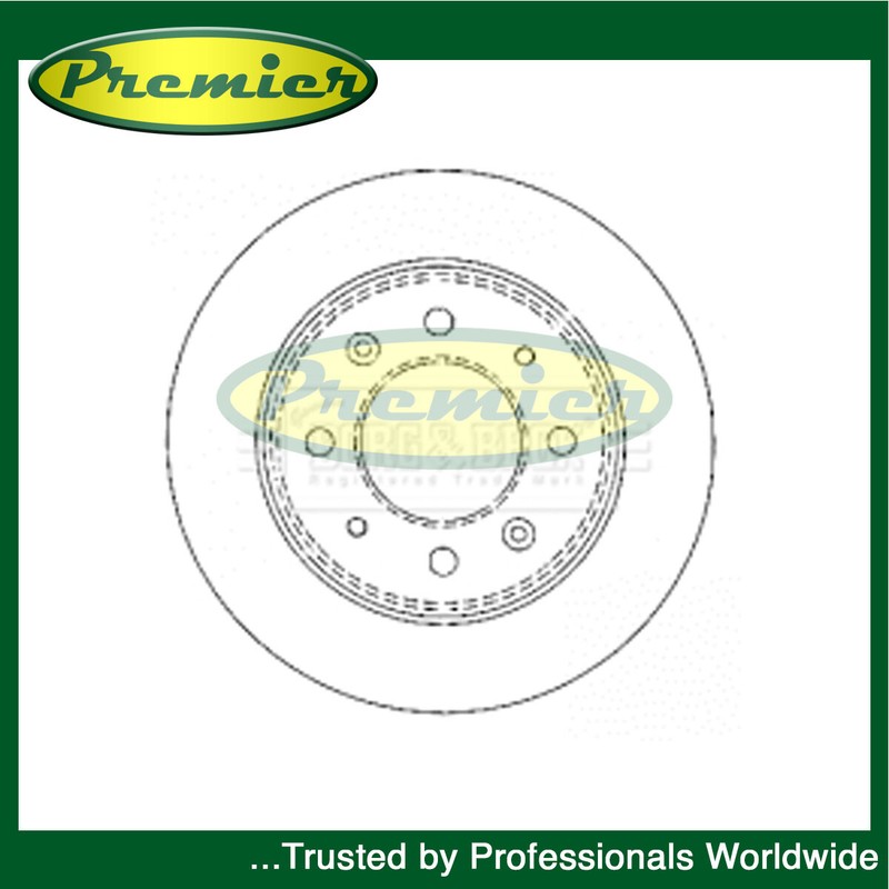 Premier Rear 1x Brake Disc Fits Kia Cerato 2004- 1.5 CRDi 1.6 2.0 584112F100