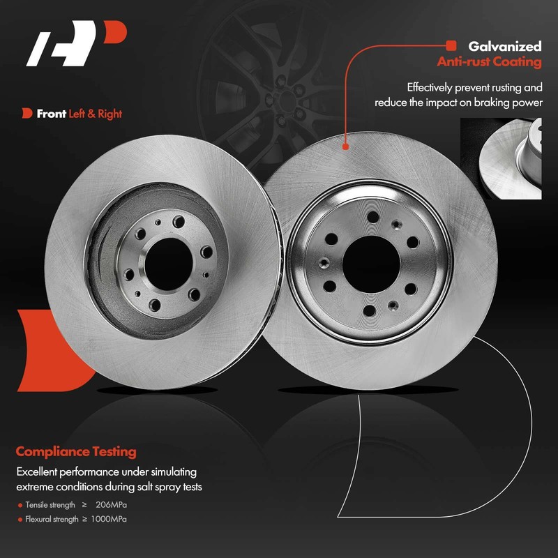 4Pcs Disc Brake Rotors Front & Rear Side for Cadillac SRX 04-09 3.6L 4.6L 6-Lug gallery