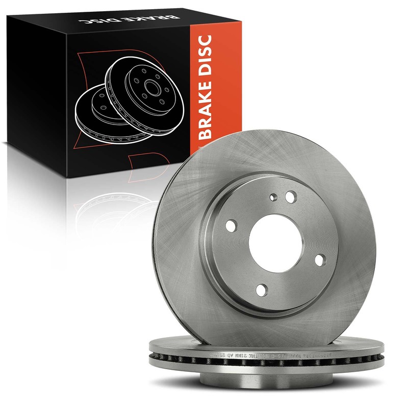 2pcs Front Left & Right Side Disc Brake Rotors for Ford Fiesta 2011-2019 258mm gallery