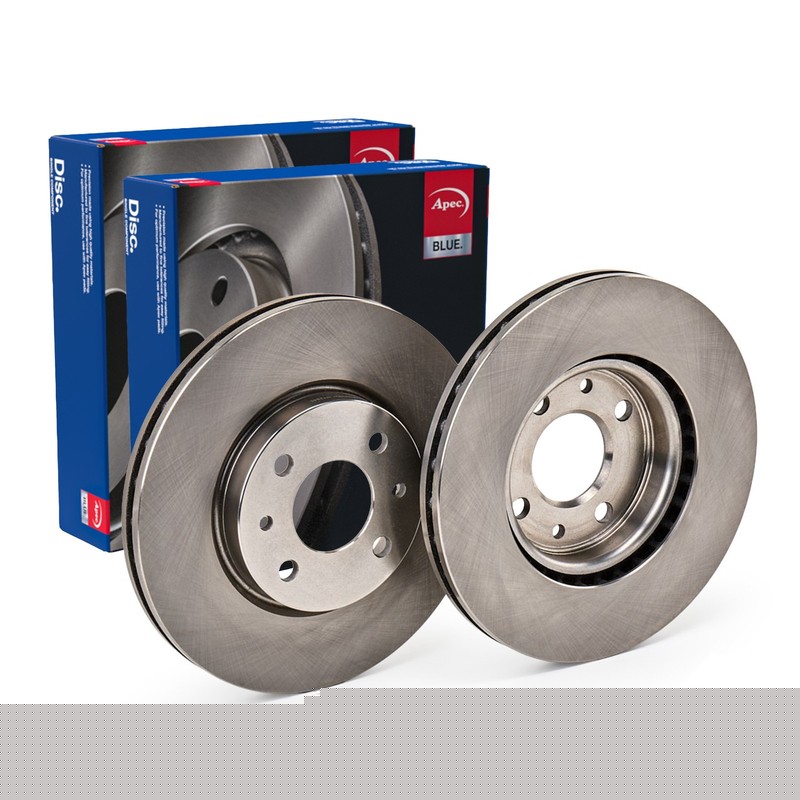 2x APEC Front Brake Discs for FIAT IDEA 2003- 257mm Vented SDK6147