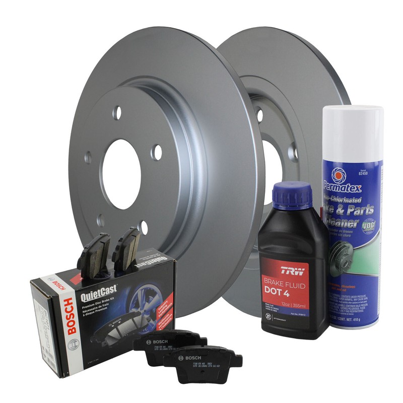 Rear Brake Kit 305mm Disc Rotors Bosch Ceramic Pad Set For Chrysler Dodge Ram VW