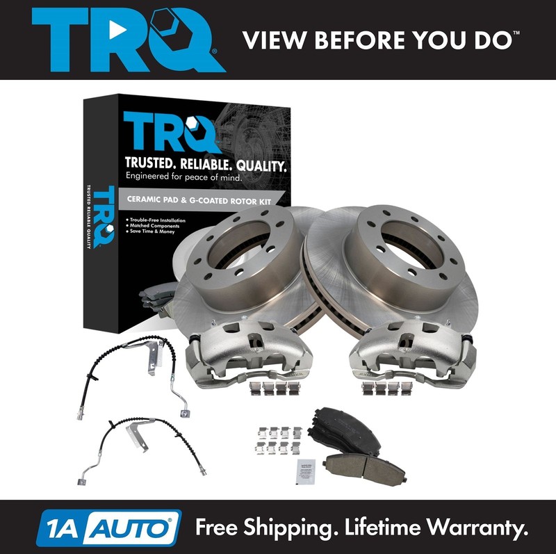 TRQ Brake Pad & Rotor Kit Ceramic Fits Ford