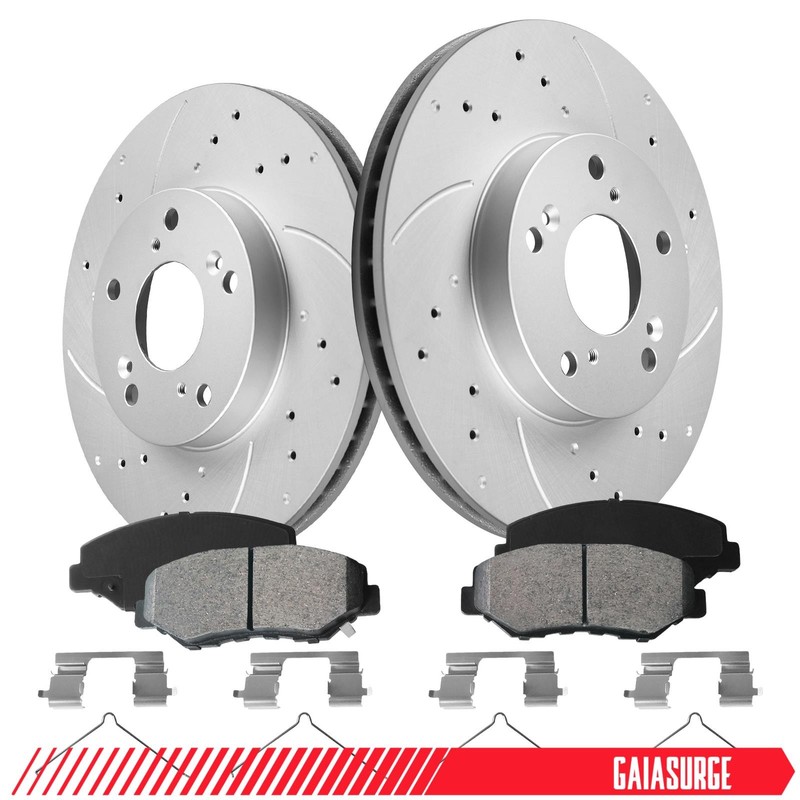 Front Brake Rotors Ceramic Pads for 2003-2017 Honda Accord 2013-2015 Honda Civic