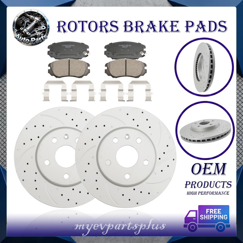 2X Front Rotors Pads for GMC Terrain Chevy Impala Equinox Buick Allure 55174