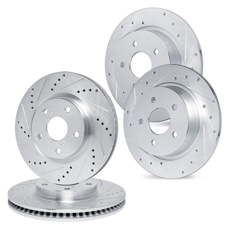 For Honda CR-V 02-04 R1 Concepts Drilled & Slotted Front & Rear Brake Rotor Set gallery