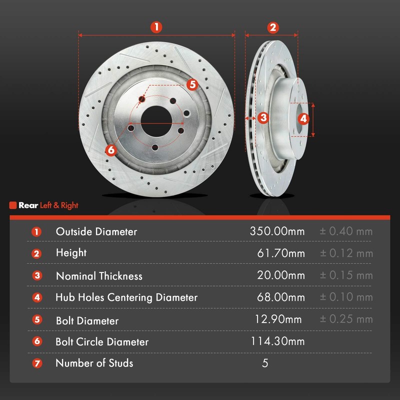 4x Front & Rear Side Drilled Brake Rotors for INFINITI G37 Q60 Nissan 350Z 370Z gallery