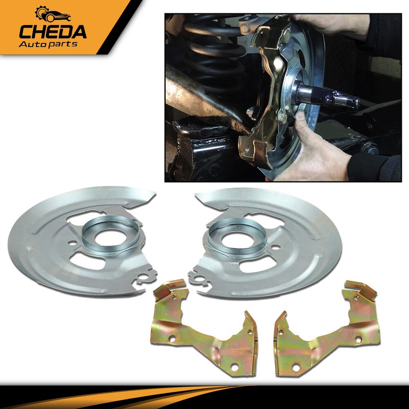 Disc Brake Caliper Brackets+ Backing Plates Dust Shields Fit For 64-72 GM A Body gallery