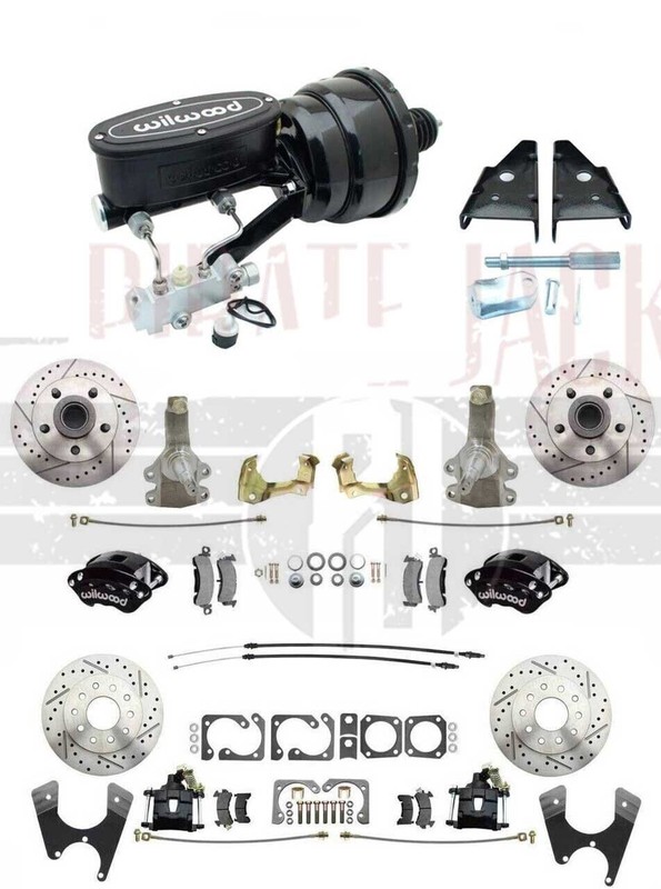 1964-72 Chevelle El Camino Wilwood Front & Rear Disc Brake Kit 2" Drop Spindle