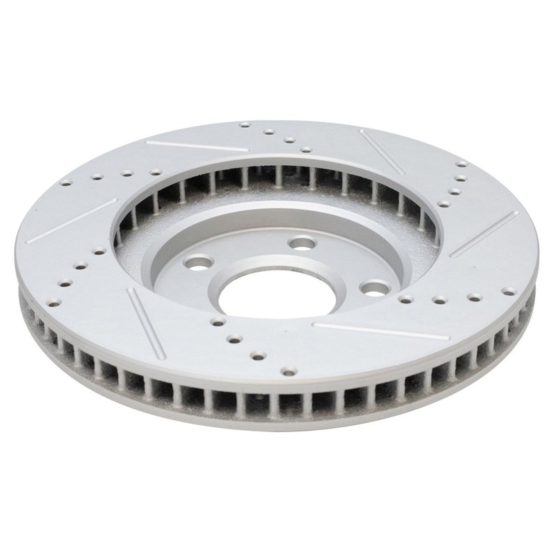 TRQ Performance Drilled Slotted Rotor Metallic Brake Pad Set Front Rear Kit gallery