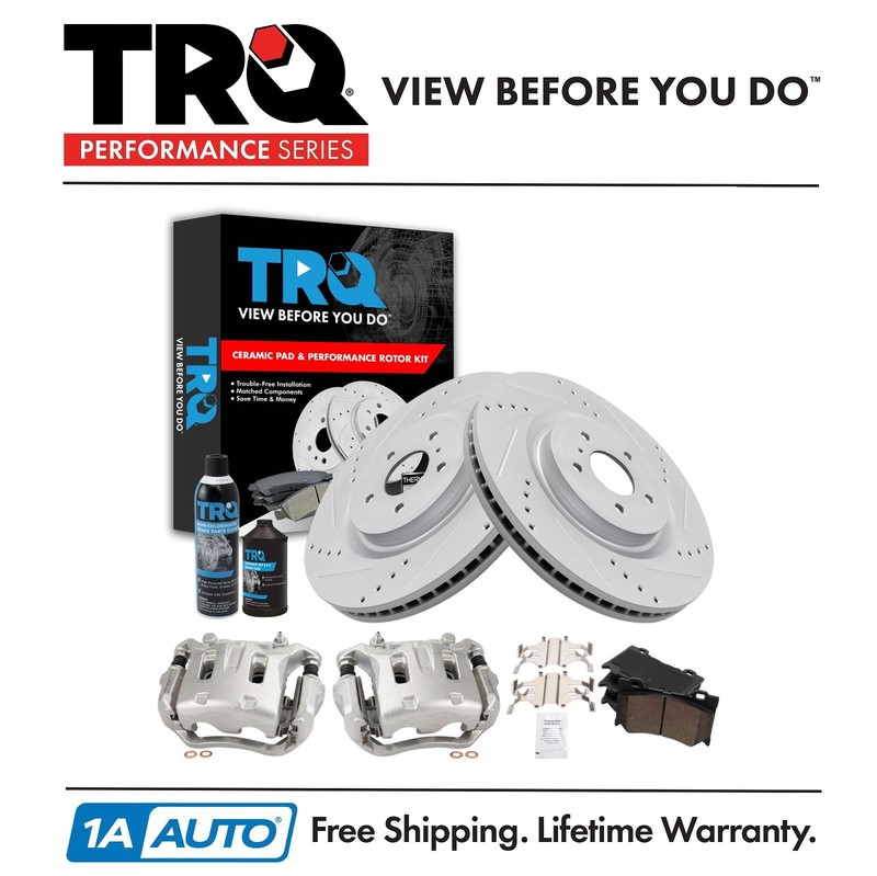 TRQ Performance Front Brake Pad & Rotor Kit Fits INFINITI