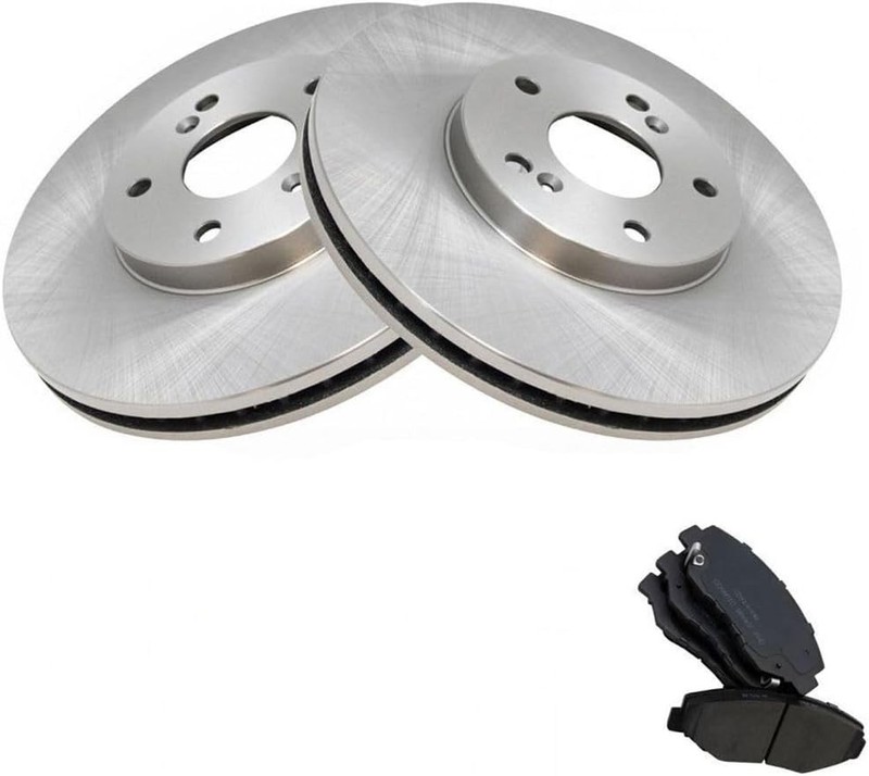 11.81″ Front Drilled Disc Rotors Brake Pads for 2003 – 2008 Honda Pilot 31275