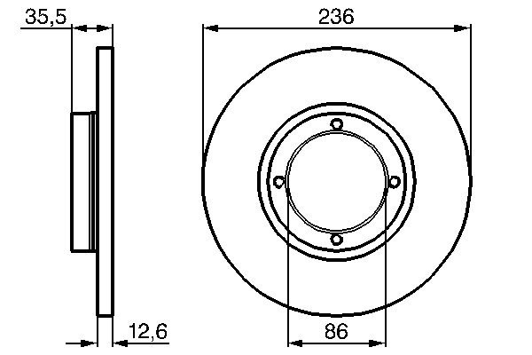 Bosch 0 986 478 712 Brake Disc for Chevrolet, Daewoo gallery