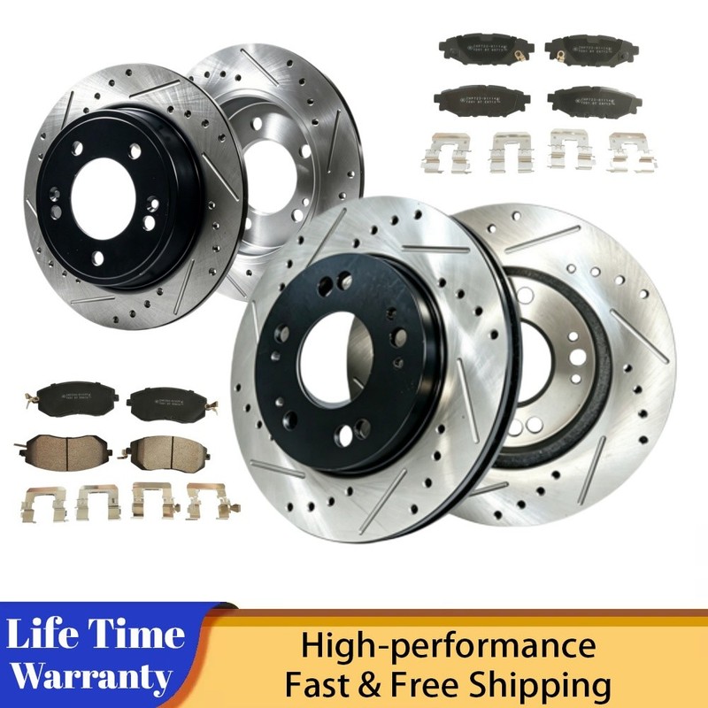 Front Rear Rotor Brake Pad Kit for Subaru Forester 2014 2015 2016 2017 2018 2.5L