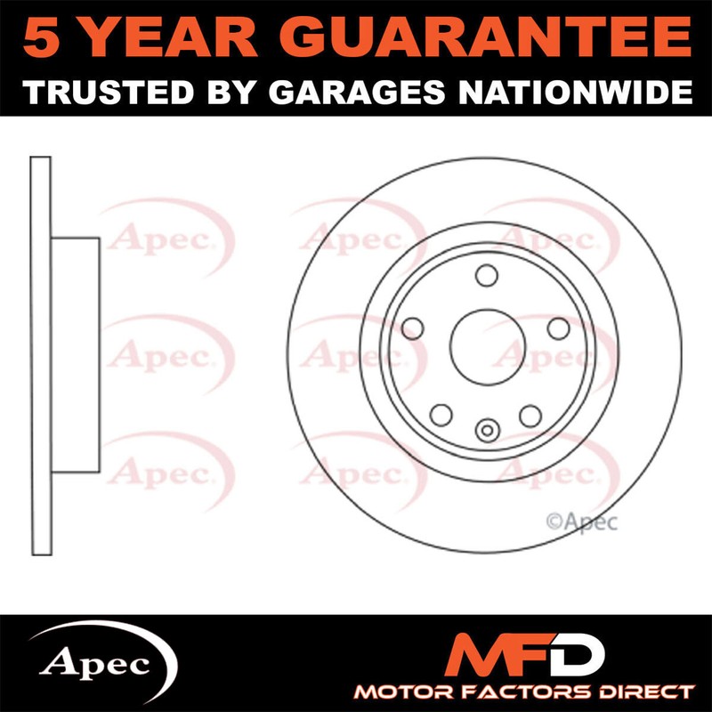 Fits Vauxhall Astra 2009-2015 Mokka 2012-2020 Apec Rear 1x Brake Disc 13502136