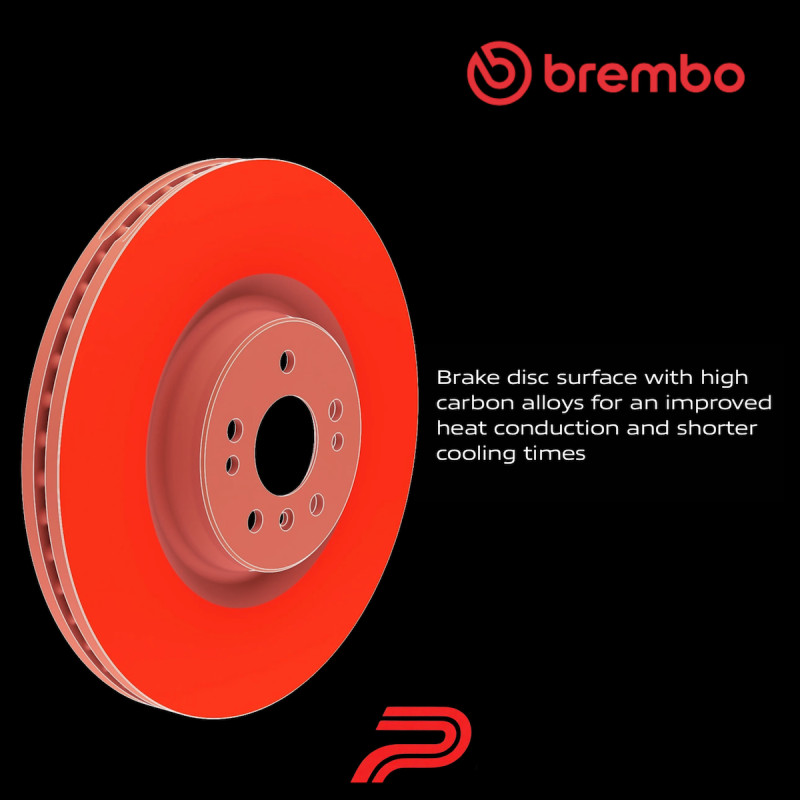 Rear Brembo Disc Rotors+KDH Brake Pads for VW Amarok S1B S6B S7B 16-25 300mm gallery