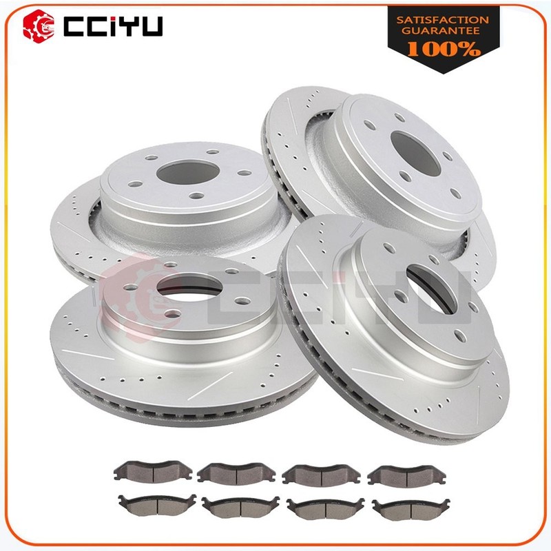 4X Brake Rotors 8X Metallic Pads Front + Rear For 2002-2004 2005 Dodge Ram 1500