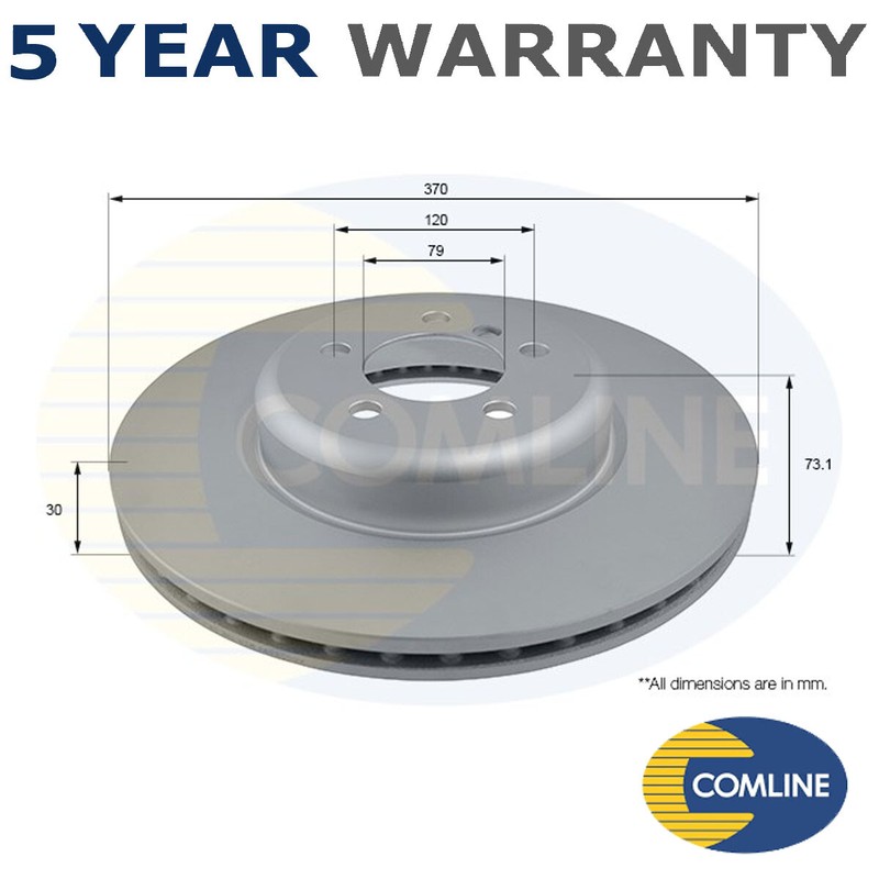 Comline Front Brake Disc Fits BMW 3 Series 4 2.0 D 2.8 3.0 #1 34106797606