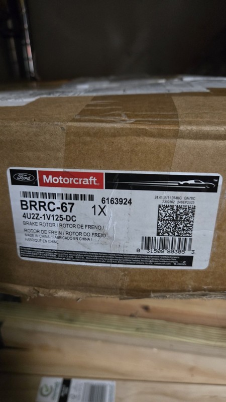 BRRC-67 Motorcraft Brake Rotor Part #: BRRC67 (4U2Z1V125DC)