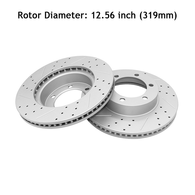 319mm Front Drilled Disc Brake Rotors for 2000 - 2006 Toyota Tundra Sequoia gallery