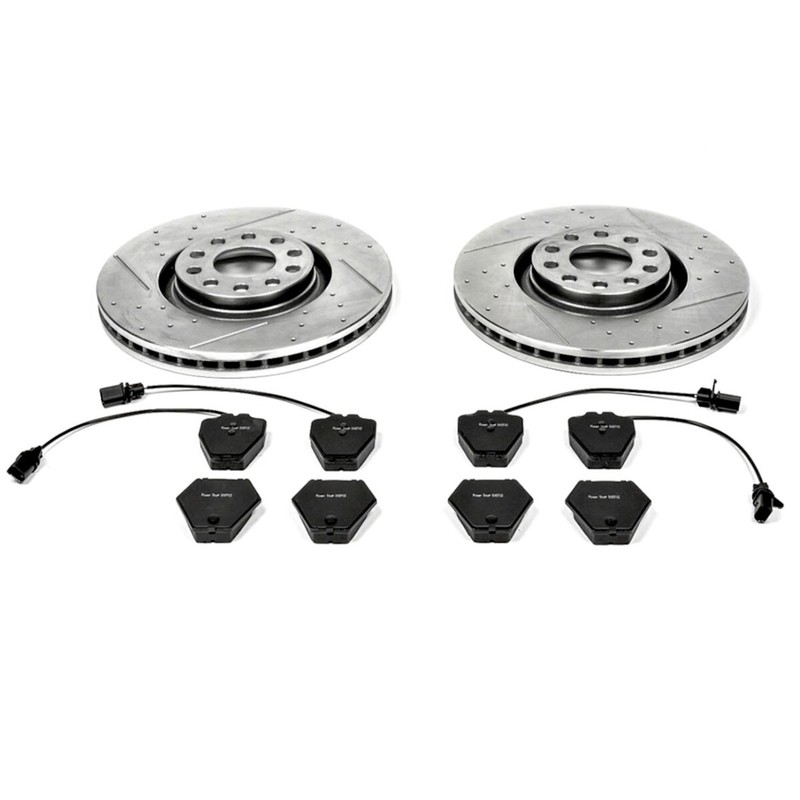 KC886 Powerstop Brake Kit With Calipers 2-Wheel Set Front for Allroad Quattro S4 gallery