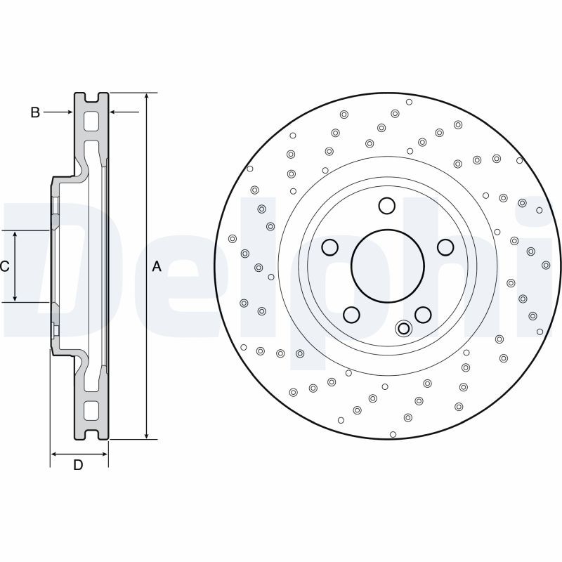 Delphi BG4658C Brake Disc for Mercedes-Benz
