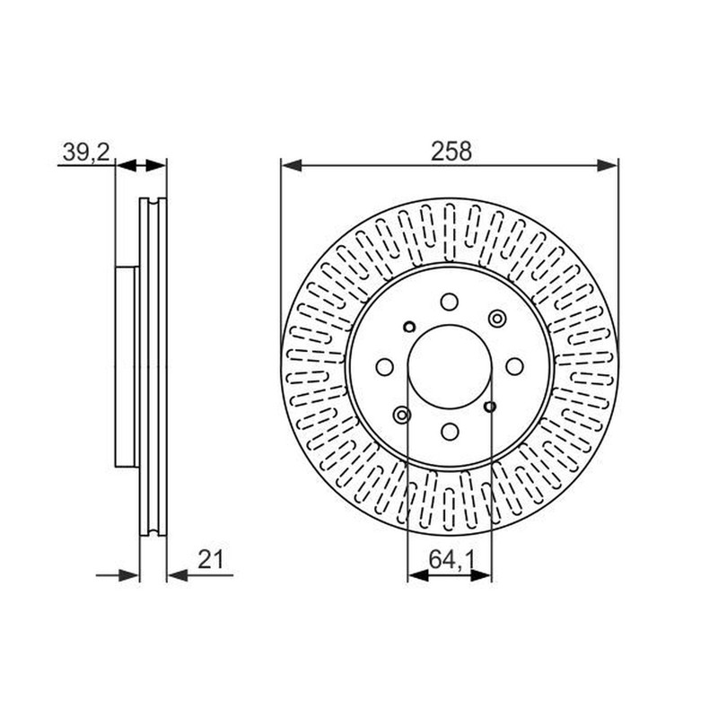 Bosch Pair of Brake Discs 0986479594 Pair for Both Wheels on 1 Axle - OE Quality gallery