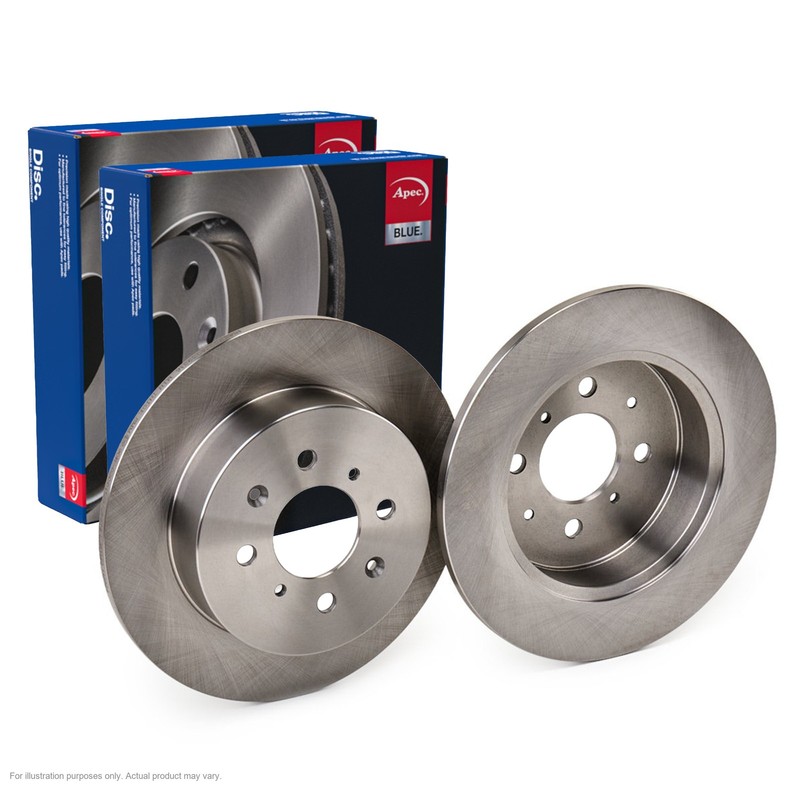 2X APEC Rear Brake Discs for HONDA CIVIC VII Coupe 2001-05 260mm Solid SDK6038