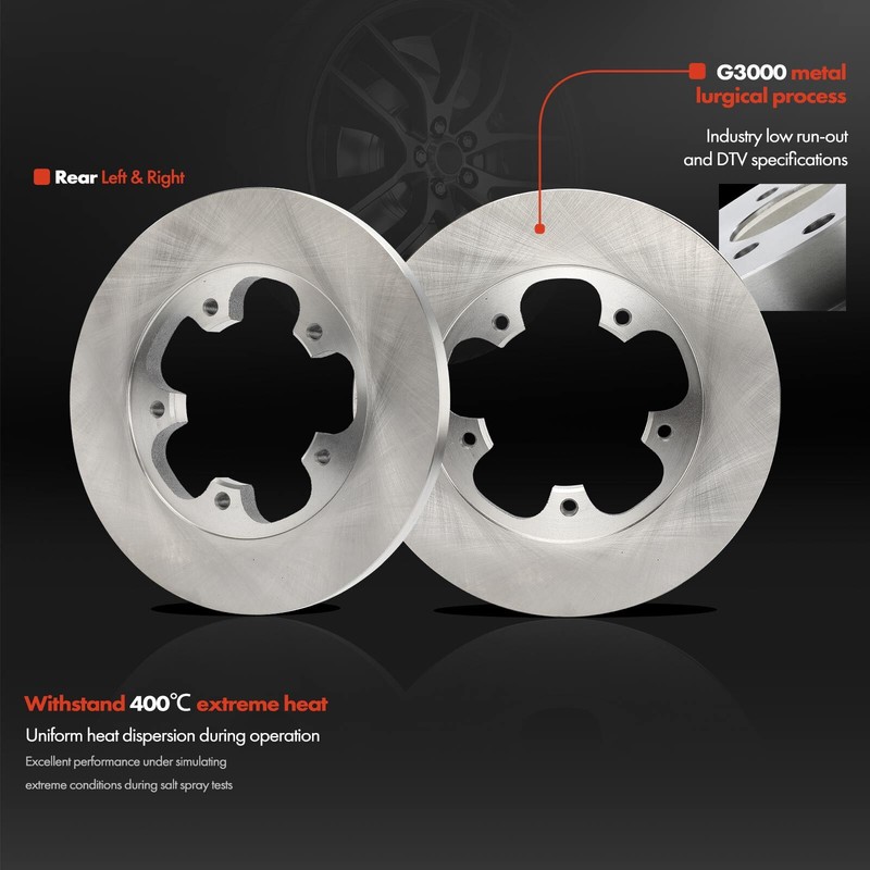 308mm Rear Left & Right Disc Brake Rotors for Ford Transit-150/ 250/ 350 15-23 gallery