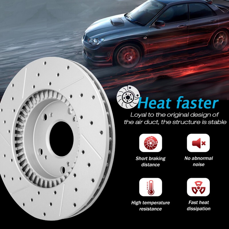 Rear Rotors + Ceramic Brake Pads for 2010 - 2016 2017 Chevy Equinox GMC Terrain gallery