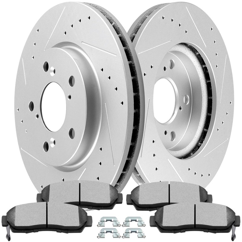 Front Brake Kit with Rotors & Ceramic Pads for 2005-2010 Honda Odyssey - High Pe gallery