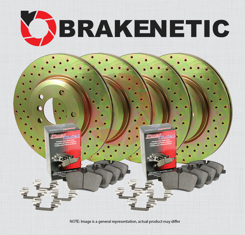 F&R BRAKENETIC Sport Drilled Brake Rotors + Ceramic Pads 36.47036.21