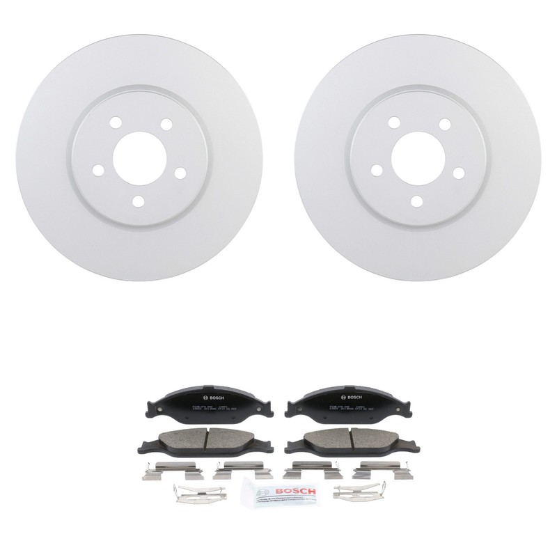 Bosch Front 330 mm Rotors Quietcast Ceramic Disc Brake Pad Kit For Ford Mustang