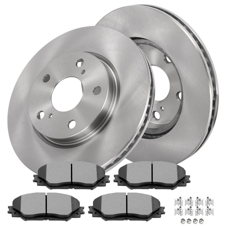 Front Ventilated Brake Rotors Ceramic Pads For Toyota Rav4 2006 – 2012 2.4L 2.5L