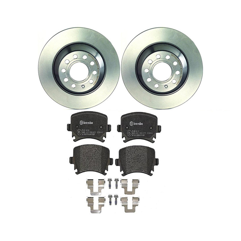 Brembo Rear Brake Kit Low-Met Pads Coated Disc Rotors 302mm For Audi A6 Quattro gallery