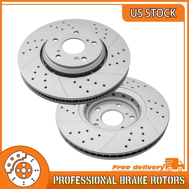 Front Drilled Brake Rotors For Acura ILX Honda Civic Accord 2016 2017 2018-2022