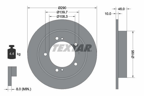 TEXTAR Brake Discs Rotors & Pads Front Braking Service Set Fits Suzuki Jimny gallery