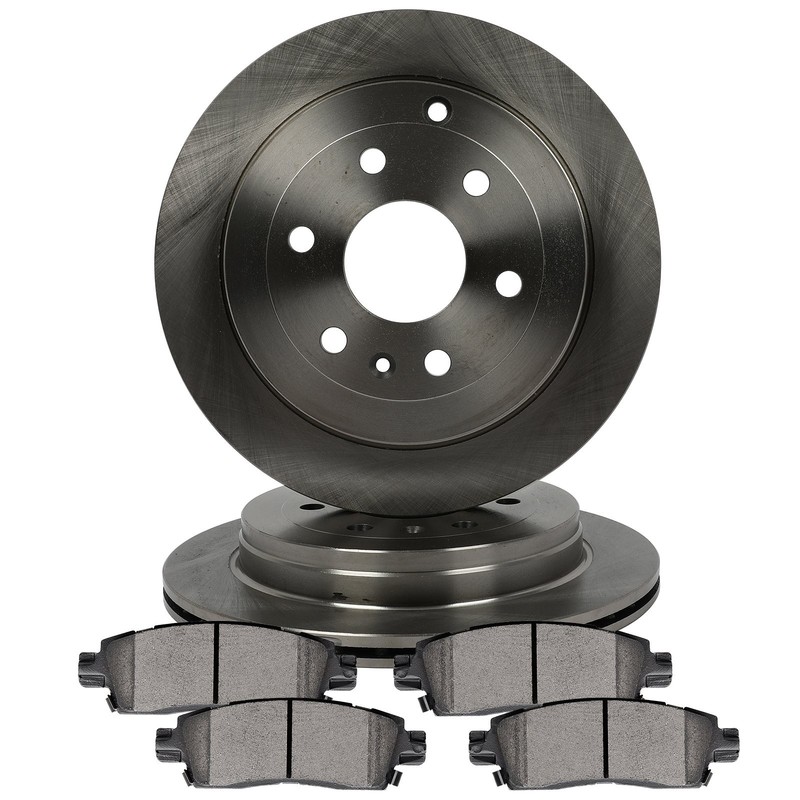 Rear Ceramic Brake Pads And Rotors For 2007 2008 2009 2010 2011-2016 GMC Acadia