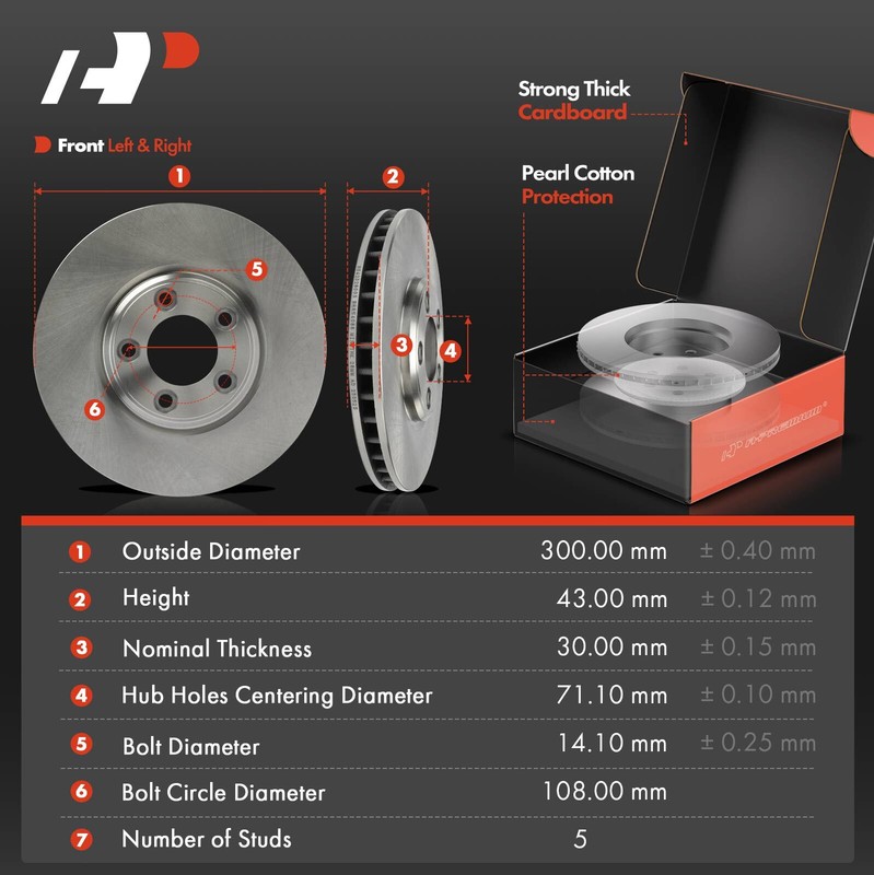 A-Premium Front Disc Brake Rotors & Ceramic Pads for Ford Thunderbird Lincoln gallery