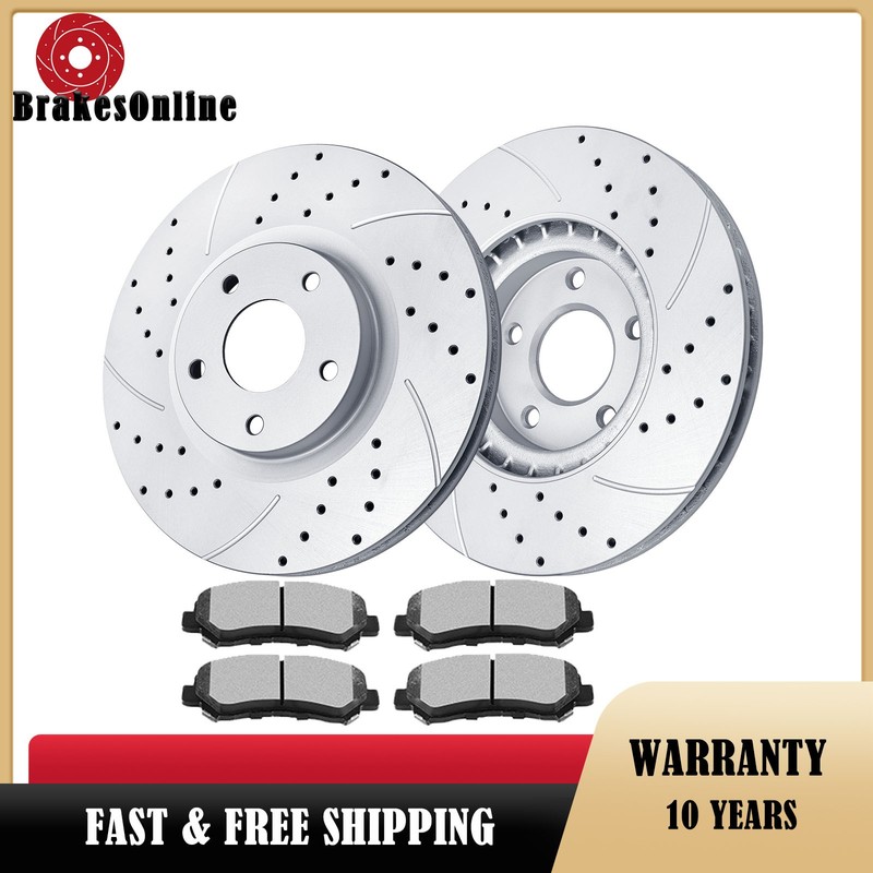 Front Brake Rotors and Pads fit for Nissan Maxima 2009-2014 2016-2022 Drilled
